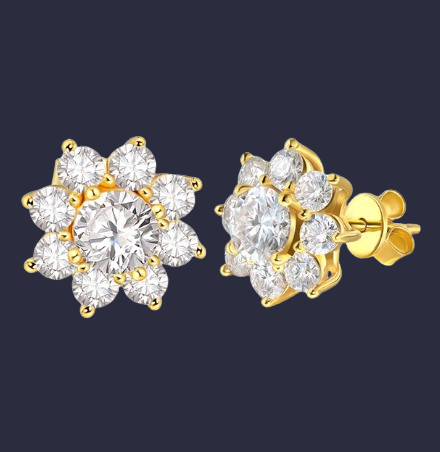 Moissnaite Diamond Earring For Women & 925 Sterling Sliver