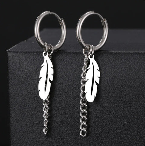 Stainless steel Chain Earrings, Fashion Earrings For Women, Flower long Earrings