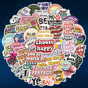 50pcs Inspirational Stickers, Vision Board Motivational Stickers for Adults Teens Students, Quote Stickers, Teachers Aesthetic Decals Gift