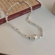 Fashion Irregular Pearl Love Pendant Necklace Women, Clavicle Chain Versatile Jewelry Girl Necklace Gift, Jewelry Girl For Women