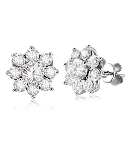 Moissnaite Diamond Earring For Women & 925 Sterling Sliver