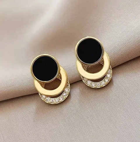 2024 New Fashion Round Earrings, Geometric Acrylic Crystal Stud Earring, Wedding Party Elegant Circle Charms Jewelry, Gift for Women