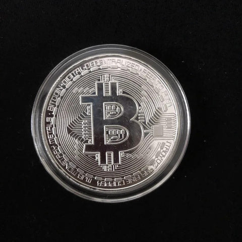 Gold Plated Bitcoin Coin Collectible Bit Coin Art Collection Gift Physical, Commemorative Casascius Bit BTC Metal Antique Imitation