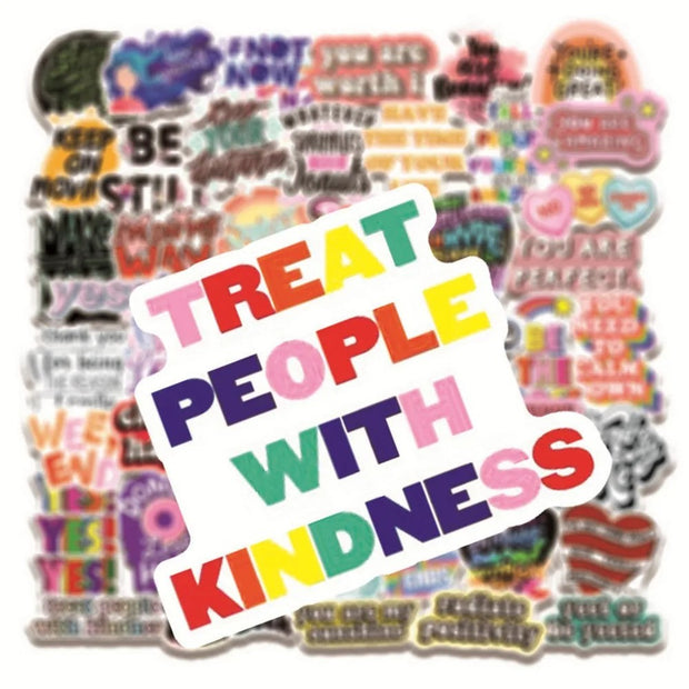 50pcs Inspirational Stickers, Vision Board Motivational Stickers for Adults Teens Students, Quote Stickers, Teachers Aesthetic Decals Gift