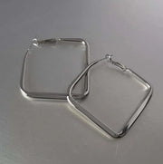 2023 Fashion Gold Color Big Square Hoop Earrings For Women And Exaggerated Metal Earrings