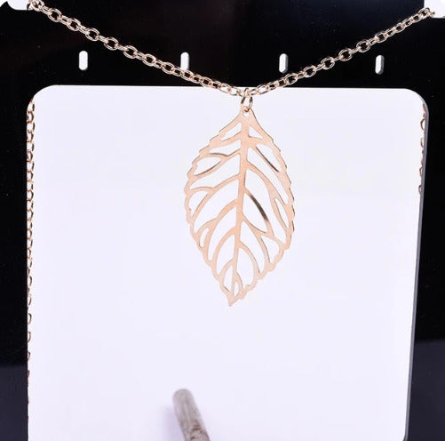 New Fashion Double Leaves Women Necklace, Leaf Pendant Necklace, Women Fashion Jewelry, Clavicle Necklace, Leaf Charm Necklace, Gift for Her