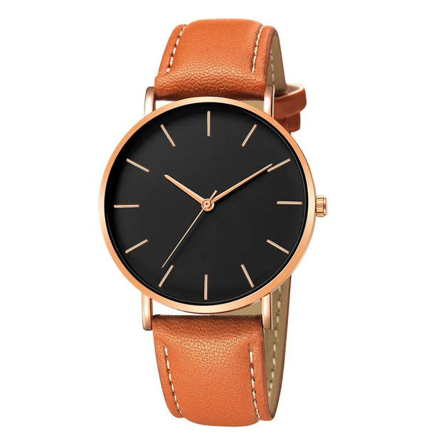 SimpleSimple Leather Men's Luxury Watches, Men Day Date Watch, Men's Luminous Watch, Dress Watch for Men, Rose Gold Watch for Men, Men's Fashion Quartz Watch, Waterproof Brown Man Watches Leather Men's Luxury Watches