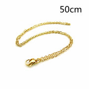 316L Stainless Steel Necklace And Pendant Accessories Cross Chain Clip Beads Necklace