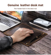 Genuine Leather Gaming Mouse Pad, Large Mouse Pad, Office Decor Accessory, Cute Mouse Pad, Smooth Surface Mouse Pad, Premium Leather Desk Accessory, Handcrafted Leather Mouse Pad, Gift for Her