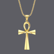 Ancient Egypt Ankh Cross Charm Pendant Gold Silver Color Stainless Steel Amulet Necklaces For Women, Men Egyptian Jewelry Gift, Gift For Her