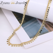 10pcs Gold Color Heart Star Butterfly Shape Chain Necklace