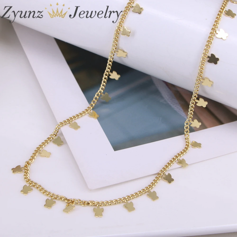 10pcs Gold Color Heart Star Butterfly Shape Chain Necklace