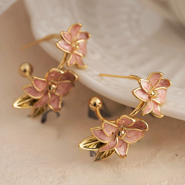 Modern Jewelry Sweet Spring Summer Style Metal Flower Earrings For Women, Female Gifts New Ear Accessories Hot Selling, Gift For Women