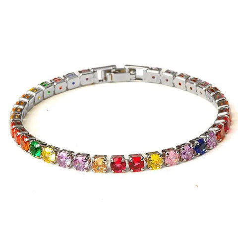 Zircon Crystal Bracelets for Women, Hip-Hop Charm Bracelets, Cubic Zircon Crystal Jewelry, Ladies Bracelets, Fashion-Forward Bracelets, Crystal Bracelets, Gifts for Women