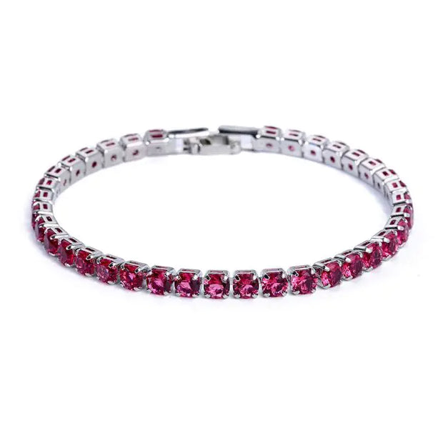 Zircon Crystal Bracelets for Women, Hip-Hop Charm Bracelets, Cubic Zircon Crystal Jewelry, Ladies Bracelets, Fashion-Forward Bracelets, Crystal Bracelets, Gifts for Women